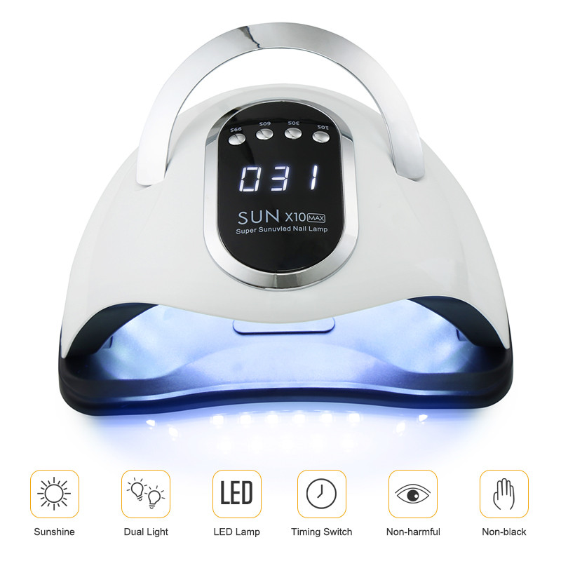 SUN X10 MAX UV LED körömszárító 66LEDs géllakk kötő lámpa Motion Sense LCD kijelzővel, gyorsan száradó lámpa köröm manikűr eszköz