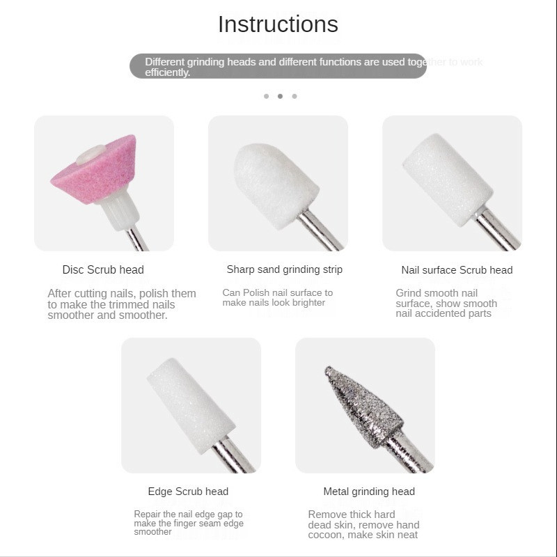 5 az 1-ben professzionális mini elektromos körömfúró készlet akkumulátoros Nail Art hámlasztó polírozás körömpolírozó toll szerszámgép