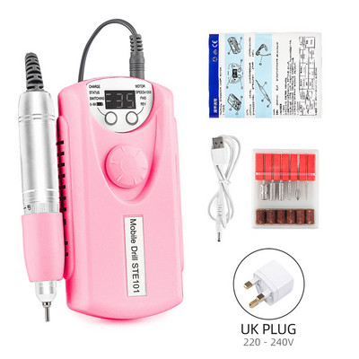 Mașină de găurit unghii fără fir de 35000 rpm Mașină portabilă de unghii Îndepărtare rapidă a unghiilor Manichiură puternică pentru lustruire Freză