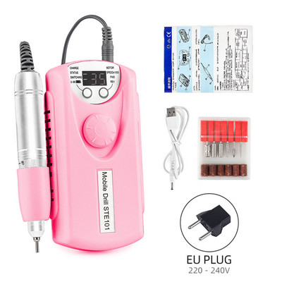 Mașină de găurit unghii fără fir de 35000 rpm Mașină portabilă de unghii Îndepărtare rapidă a unghiilor Manichiură puternică pentru lustruire Freză