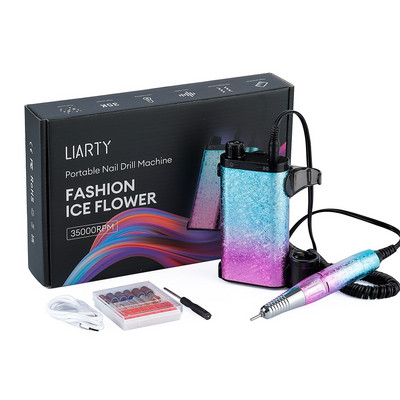 Mașină de găurit unghii fără fir de 35000 rpm Mașină portabilă de unghii Îndepărtare rapidă a unghiilor Manichiură puternică pentru lustruire Freză