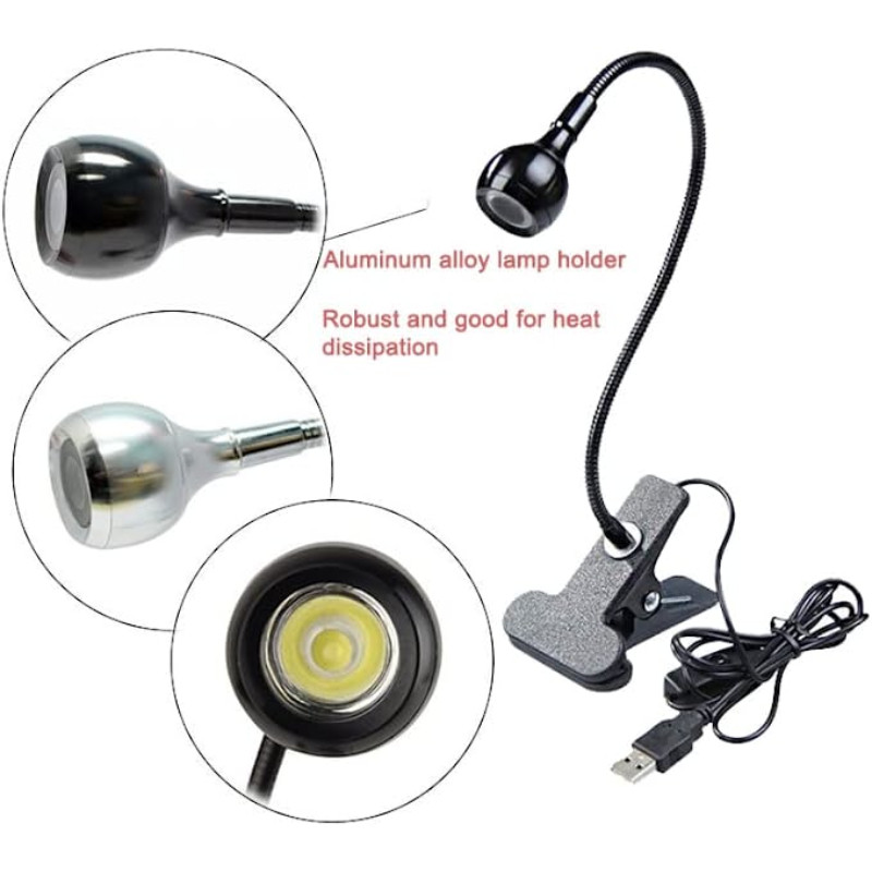 LED UV fény zselés körmökhöz Flexibilis csíptetős asztali USB American Pose körömszárító lámpa Mini manikűr szárító felszerelés Eszközök