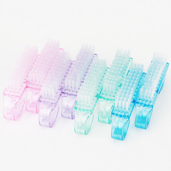 50 τμχ/Σετ Βούρτσα καθαρισμού νυχιών Gel Soft Remove Dust Διαφανές σχέδιο Ροζ/Μπλε/Μωβ/Πράσινο Εργαλεία καθαρισμού σκόνης για βούρτσα νυχιών