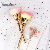 1 kom. kist za nail art meki puder za čišćenje prašine u obliku cvijeta ružičaste ruže rumenilo za puder u prahu četke za make up ženski kozmetički alat