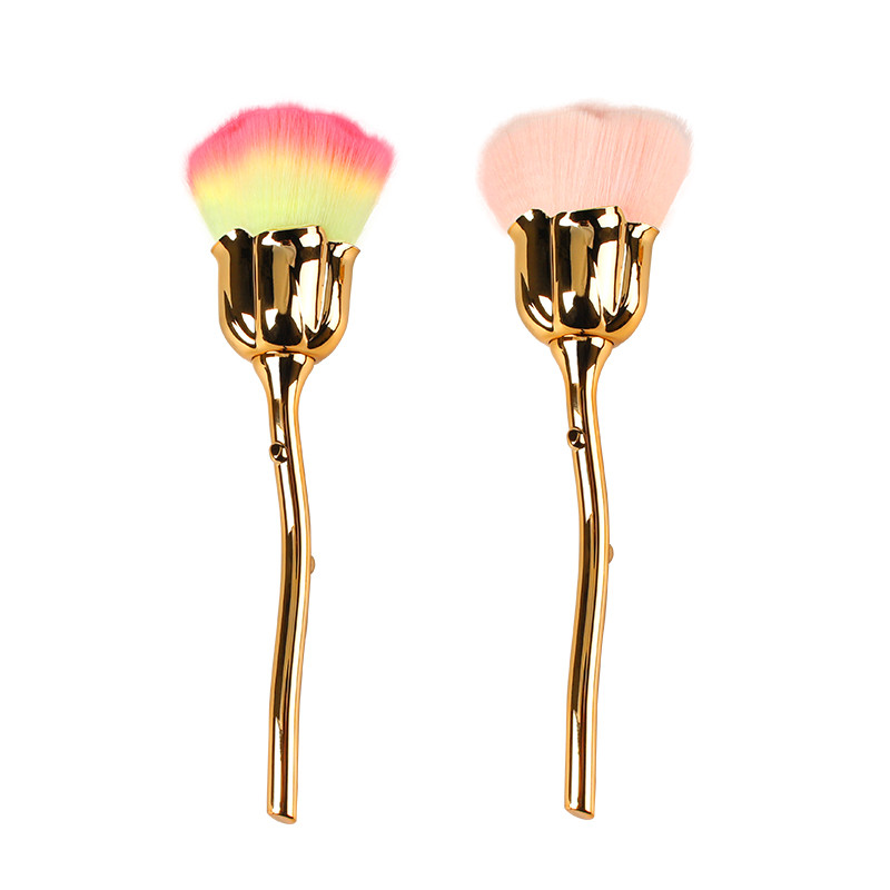 1 kom. kist za nail art meki puder za čišćenje prašine u obliku cvijeta ružičaste ruže rumenilo za puder u prahu četke za make up ženski kozmetički alat