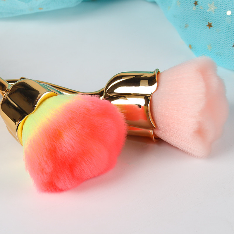1 kom. kist za nail art meki puder za čišćenje prašine u obliku cvijeta ružičaste ruže rumenilo za puder u prahu četke za make up ženski kozmetički alat