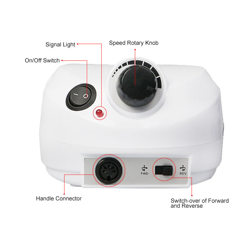 35000 RPM elektrinių nagų grąžtų rinkinys frezavimo staklės manikiūro nagų galiukams.