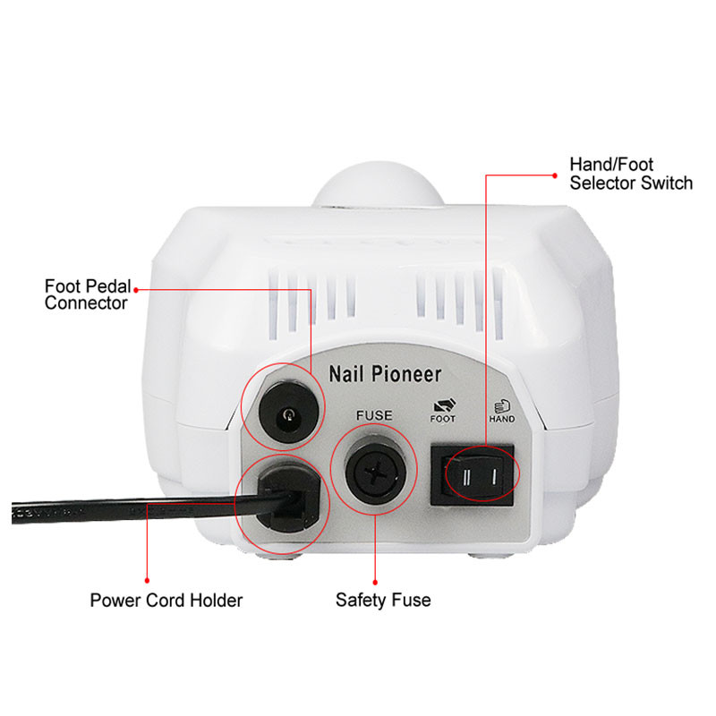35000 RPM elektrinių nagų grąžtų rinkinys frezavimo staklės manikiūro nagų galiukams.