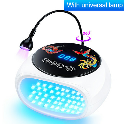 Naujausia nagų lempa su 660 nm raudona šviesa, skirta apsaugoti odą nagų džiūvimo lempos, skirtos namuose ir salone Smart Led nagų džiovintuvas geliniam lakavimui