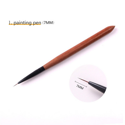 1 buc/lot Pinceau perii pentru arta unghiilor pentru manichiura cu gel de unghii Liner Pictura Pen Negru Penie Striper Acrilic Gradient Umbra Gel UV