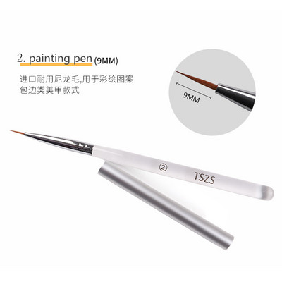 1 buc/lot Pinceau perii pentru arta unghiilor pentru manichiura cu gel de unghii Liner Pictura Pen Negru Penie Striper Acrilic Gradient Umbra Gel UV