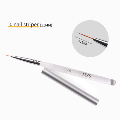 1 buc/lot Pinceau perii pentru arta unghiilor pentru manichiura cu gel de unghii Liner Pictura Pen Negru Penie Striper Acrilic Gradient Umbra Gel UV
