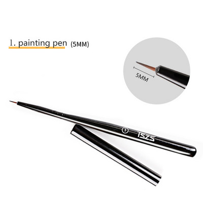 1 buc/lot Pinceau perii pentru arta unghiilor pentru manichiura cu gel de unghii Liner Pictura Pen Negru Penie Striper Acrilic Gradient Umbra Gel UV