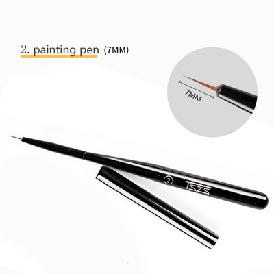 1 buc/lot Pinceau perii pentru arta unghiilor pentru manichiura cu gel de unghii Liner Pictura Pen Negru Penie Striper Acrilic Gradient Umbra Gel UV