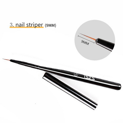 1 buc/lot Pinceau perii pentru arta unghiilor pentru manichiura cu gel de unghii Liner Pictura Pen Negru Penie Striper Acrilic Gradient Umbra Gel UV