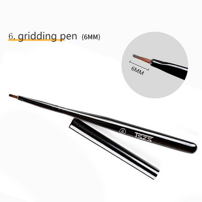 1 buc/lot Pinceau perii pentru arta unghiilor pentru manichiura cu gel de unghii Liner Pictura Pen Negru Penie Striper Acrilic Gradient Umbra Gel UV