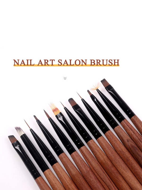 1 buc/lot Pinceau perii pentru arta unghiilor pentru manichiura cu gel de unghii Liner Pictura Pen Negru Penie Striper Acrilic Gradient Umbra Gel UV