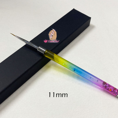 Akrüülist küünekunsti lainer Triibuline pintsel Peen prantsuse triibuline pliiatsijoon Detailide maalimine küüneharjad puidust käepidemega maniküür