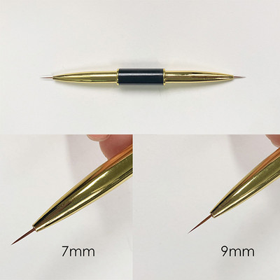 Akrüülist küünekunsti lainer Triibuline pintsel Peen prantsuse triibuline pliiatsijoon Detailide maalimine küüneharjad puidust käepidemega maniküür