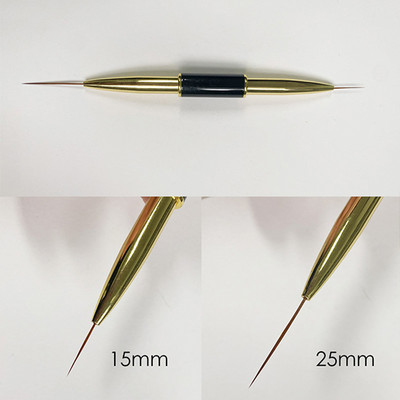 Akrüülist küünekunsti lainer Triibuline pintsel Peen prantsuse triibuline pliiatsijoon Detailide maalimine küüneharjad puidust käepidemega maniküür