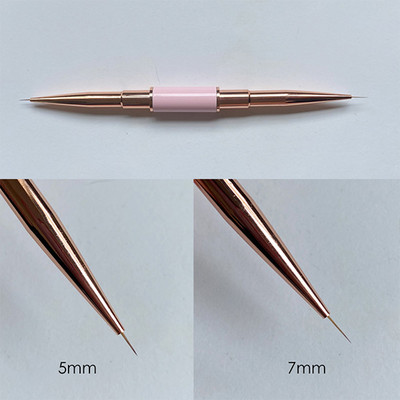 Akrüülist küünekunsti lainer Triibuline pintsel Peen prantsuse triibuline pliiatsijoon Detailide maalimine küüneharjad puidust käepidemega maniküür