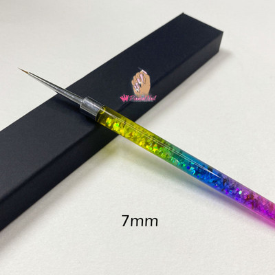 Akrüülist küünekunsti lainer Triibuline pintsel Peen prantsuse triibuline pliiatsijoon Detailide maalimine küüneharjad puidust käepidemega maniküür