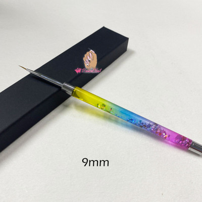 Akrüülist küünekunsti lainer Triibuline pintsel Peen prantsuse triibuline pliiatsijoon Detailide maalimine küüneharjad puidust käepidemega maniküür