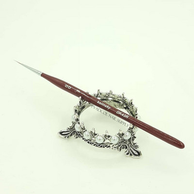 Akrüülist küünekunsti lainer Triibuline pintsel Peen prantsuse triibuline pliiatsijoon Detailide maalimine küüneharjad puidust käepidemega maniküür