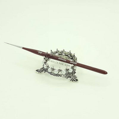 Akrüülist küünekunsti lainer Triibuline pintsel Peen prantsuse triibuline pliiatsijoon Detailide maalimine küüneharjad puidust käepidemega maniküür