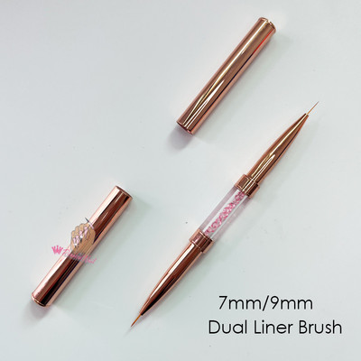 Akrüülist küünekunsti lainer Triibuline pintsel Peen prantsuse triibuline pliiatsijoon Detailide maalimine küüneharjad puidust käepidemega maniküür