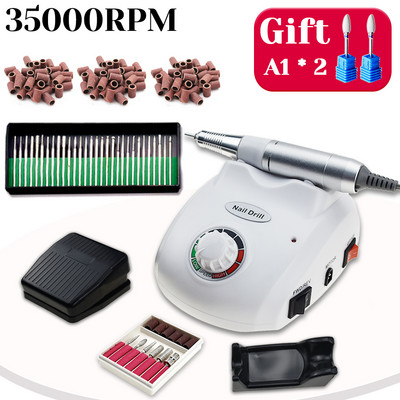 32 W-os körömfúrógép továbbfejlesztett változata 35000RPM Pro manikűr gép manikűr pedikűr készlet elektromos reszelő körömdíszítő eszköz