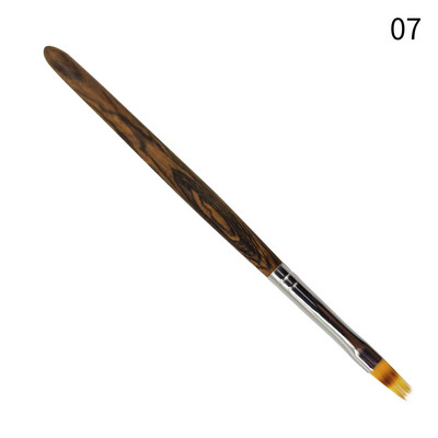 Prancūziškas nagų šepetėlis Sidabrinė juoda rankena Pusmėnulio formos akrilo tapyba Piešimo rašiklis Nagų dailės įrankis