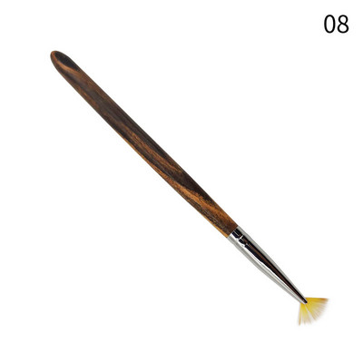 Prancūziškas nagų šepetėlis Sidabrinė juoda rankena Pusmėnulio formos akrilo tapyba Piešimo rašiklis Nagų dailės įrankis