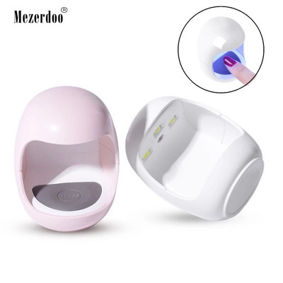 Nagu žāvētājs MINI 3W USB UV LED lampa Nail Art manikīra instrumenti Rozā olu formas dizains 30S ātri žūstošs cietēšanas gaisma gēla lakai