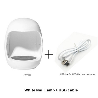 Nagų džiovintuvas MINI 3W USB UV LED lempa Nagų dailės manikiūro įrankiai Rožinis kiaušinio formos dizainas 30S greitai džiūstantis kietėjantis šviestuvas geliniam lakavimui