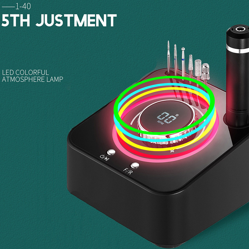 40000 RPM Електрическа бормашина за нокти Професионална машина за маникюр с безчетков мотор Комплект шлайфмашина за нокти Оборудване за полиране на нокти
