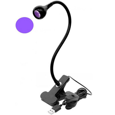 5V USB ulaz UV LED svjetlo Gooseneck Mini lampa za nokte Stezaljka za UV gel savjete za nokte Gel lak Prijenosna USB lampa za sušenje noktiju koja se lako drži
