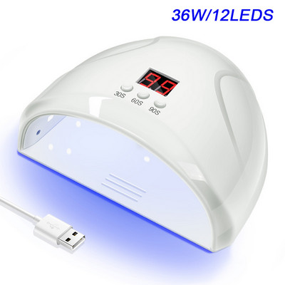 Nauja SUN 1S LED nagų lempa nagų džiovinimo lempa 48W/36W UV lempa visiems UV geliniam lakavimui su judesio jutimo manikiūro priemone