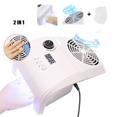 2in1 35000 RPM Miltifunction manikiūro aparatas Stiprus ir galingas dulkių siurblys su UV LED nagų lempa greitai džiūsta