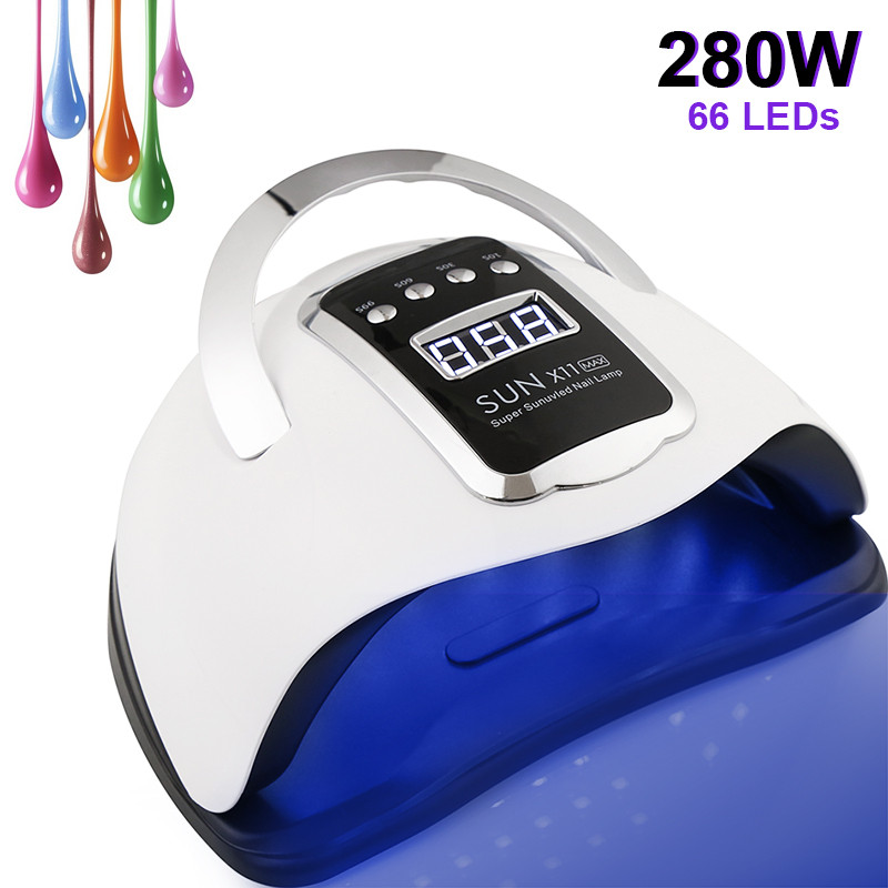 SUN X11 MAX UV LED lempa nagų džiovintuvui Manikiūro Nagų lempa Gelinis lakas Nagas Su Motion Sensing profesionali lempa manikiūrui
