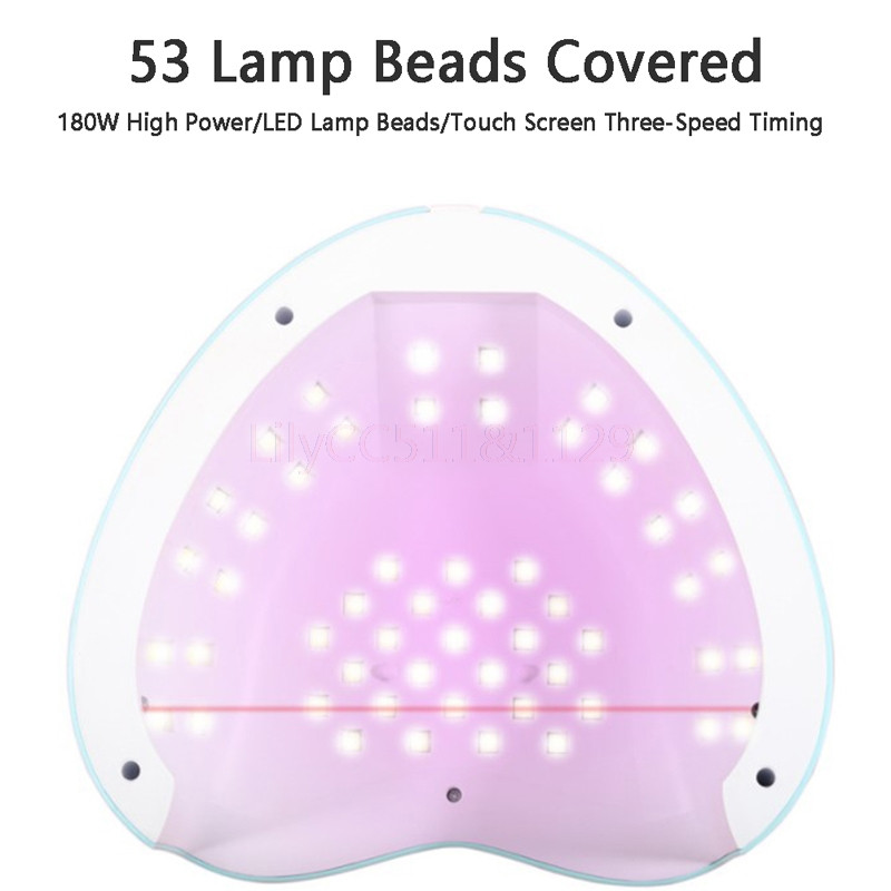 180W UV körömlámpa LED szív alakú lámpa köröm zselé lakk szárító szárító köröm szerszám EU/US Plug