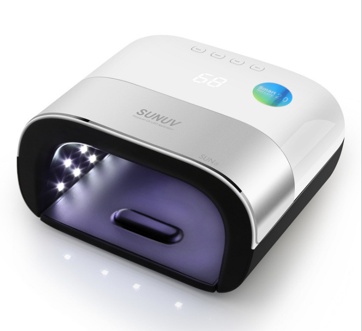 SUNUV SUN3 nagų džiovintuvas Smart 2.0 48W UV LED lempos nagas su išmaniojo laikmačio atmintimi Nematomas skaitmeninis laikmačio ekranas nagų džiovinimo mašina