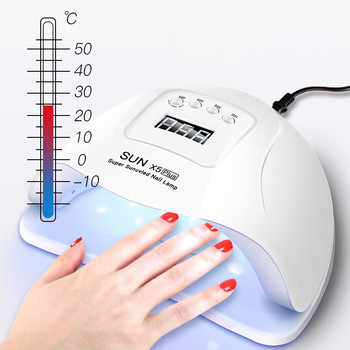 Φωτιστικό νυχιών LED 24/80W Στεγνωτήρα νυχιών False Nail Manicure Polish Glue Fast Drying UV Light Lamp Nail 360° Εύκαμπτο σχέδιο επιτραπέζιας λάμπας