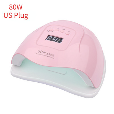 Nagų LED lempa 24/80W nagų džiovintuvas netikrų nagų manikiūro lako klijai greitai džiūstantys UV šviesos nagų lempa 360° lankstomas stalinės lempos dizainas