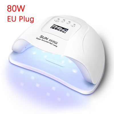 Nagų LED lempa 24/80W nagų džiovintuvas netikrų nagų manikiūro lako klijai greitai džiūstantys UV šviesos nagų lempa 360° lankstomas stalinės lempos dizainas