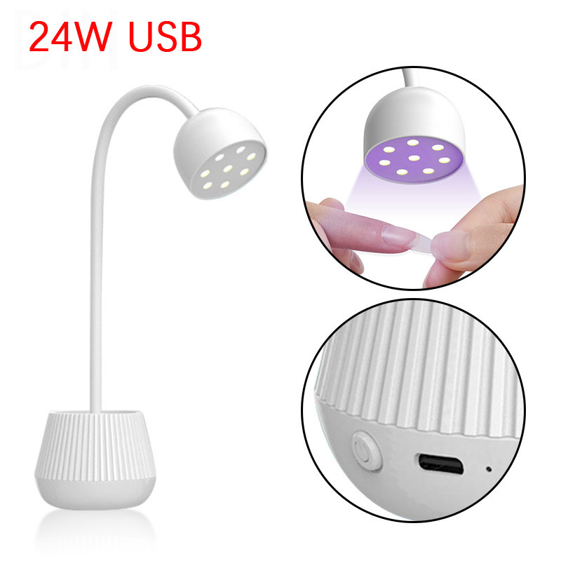 Nagų LED lempa 24/80W nagų džiovintuvas netikrų nagų manikiūro lako klijai greitai džiūstantys UV šviesos nagų lempa 360° lankstomas stalinės lempos dizainas