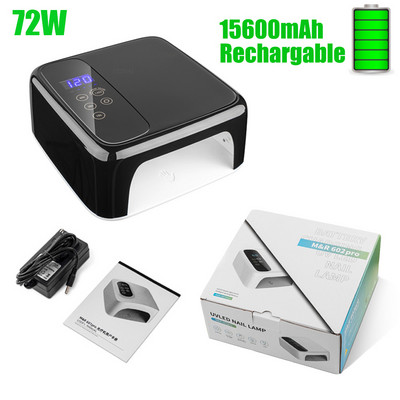 Gelinė lempa Belaidė įkraunama 60W/72W belaidė profesionali nagų lempa UV LED nagų džiovintuvas 8000mAh/15600mAh visiems geliniams nagų lakams