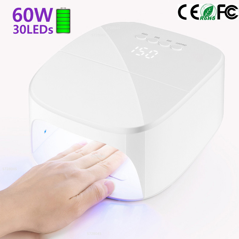 Gelinė lempa Belaidė įkraunama 60W/72W belaidė profesionali nagų lempa UV LED nagų džiovintuvas 8000mAh/15600mAh visiems geliniams nagų lakams