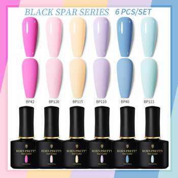 BORN PRETTY 6 Bottles Σετ Gel Polish Pink Neon Yellow Green Soak Off UV Gel LED DIY Σετ ημιμόνιμο βερνίκι gel βερνίκι νυχιών