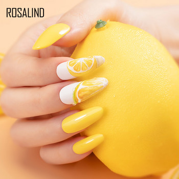 ROSALIND 2/4/6Pcs Σετ βερνίκι νυχιών Gel Gel Polish Kit για μανικιούρ Nail Desgin Art Ημιμόνιμο Βερνίκι Υβριδικό Βάση Top Coat